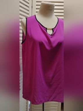 Calvin Klein XL Magenta Tank Top, Sleeveless Blouse